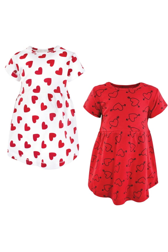 Hudson Baby Dresses 2pk, Sweetheart Pattern, 0-3M