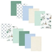 Luvable Friends Hudson Baby Flannel Burp Cloths 12pk, Pastel Dino