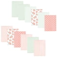 thumbnail image 1 of Luvable Friends Hudson Baby Flannel Burp Cloths 12pk, Peach, 1 of 1