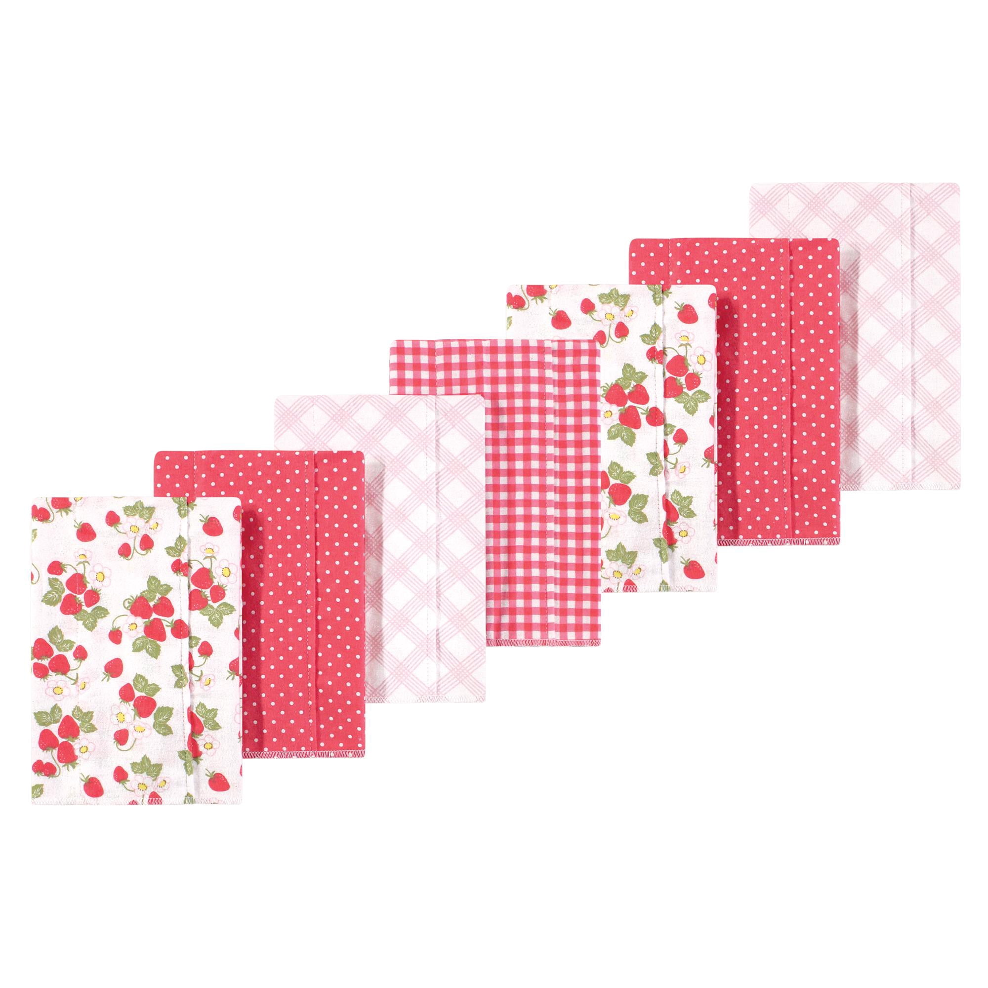 Luvable Friends Hudson Baby Flannel Burp Cloths 7pk, Sweet Berries