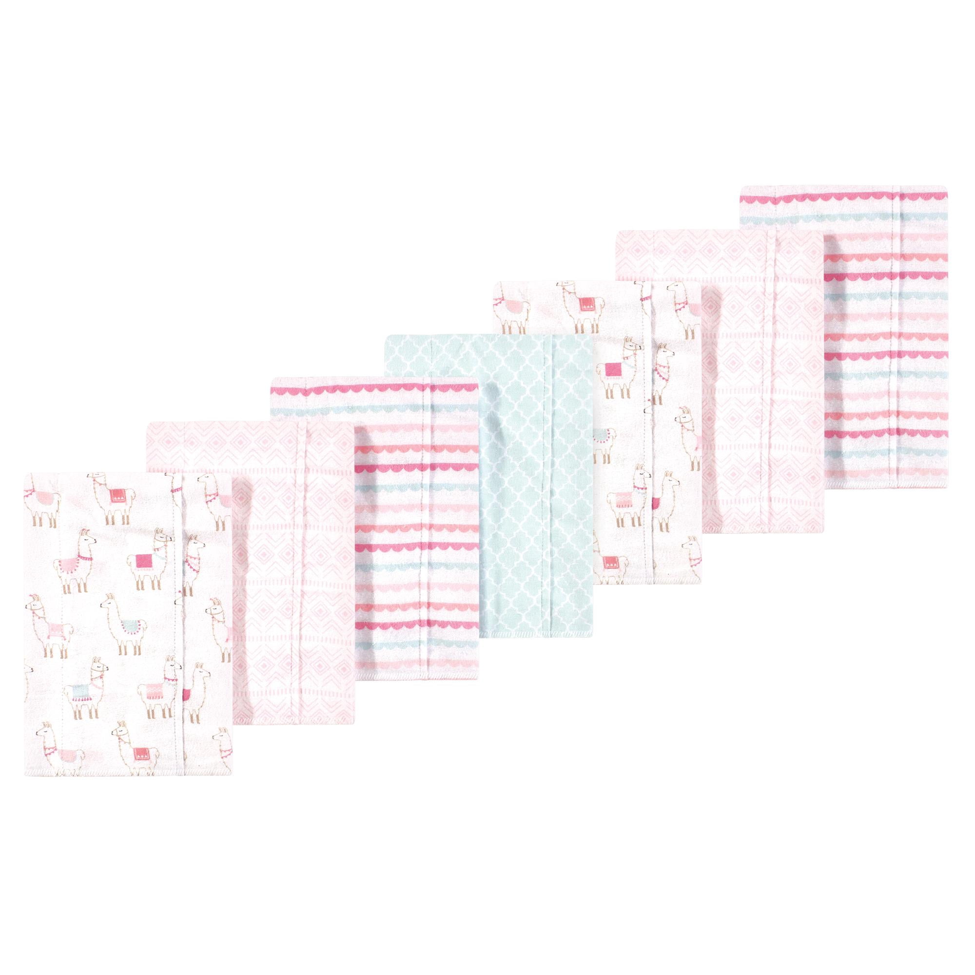 Luvable Friends Hudson Baby Flannel Burp Cloths 7pk, Sweet Llama