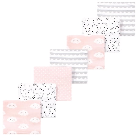 Luvable Friends Hudson Baby Cotton Poly Flannel Receiving Blankets 7pk, Cloudy Dream, One Size