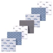 Luvable Friends Hudson Baby Cotton Poly Flannel Receiving Blankets 7pk, Helicopter, One Size