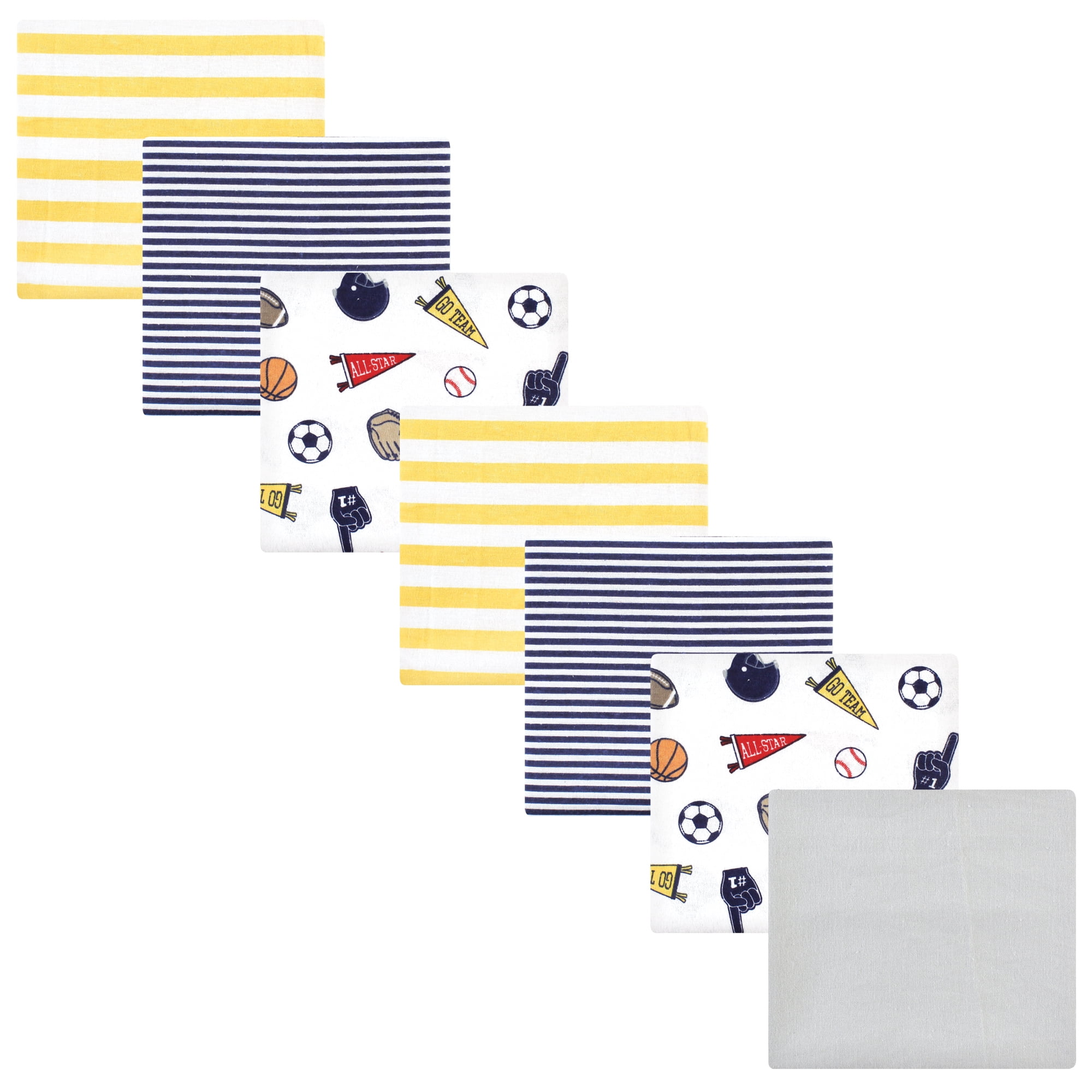 Luvable Friends Hudson Baby Flannel Receiving Blankets 7pk, Sports