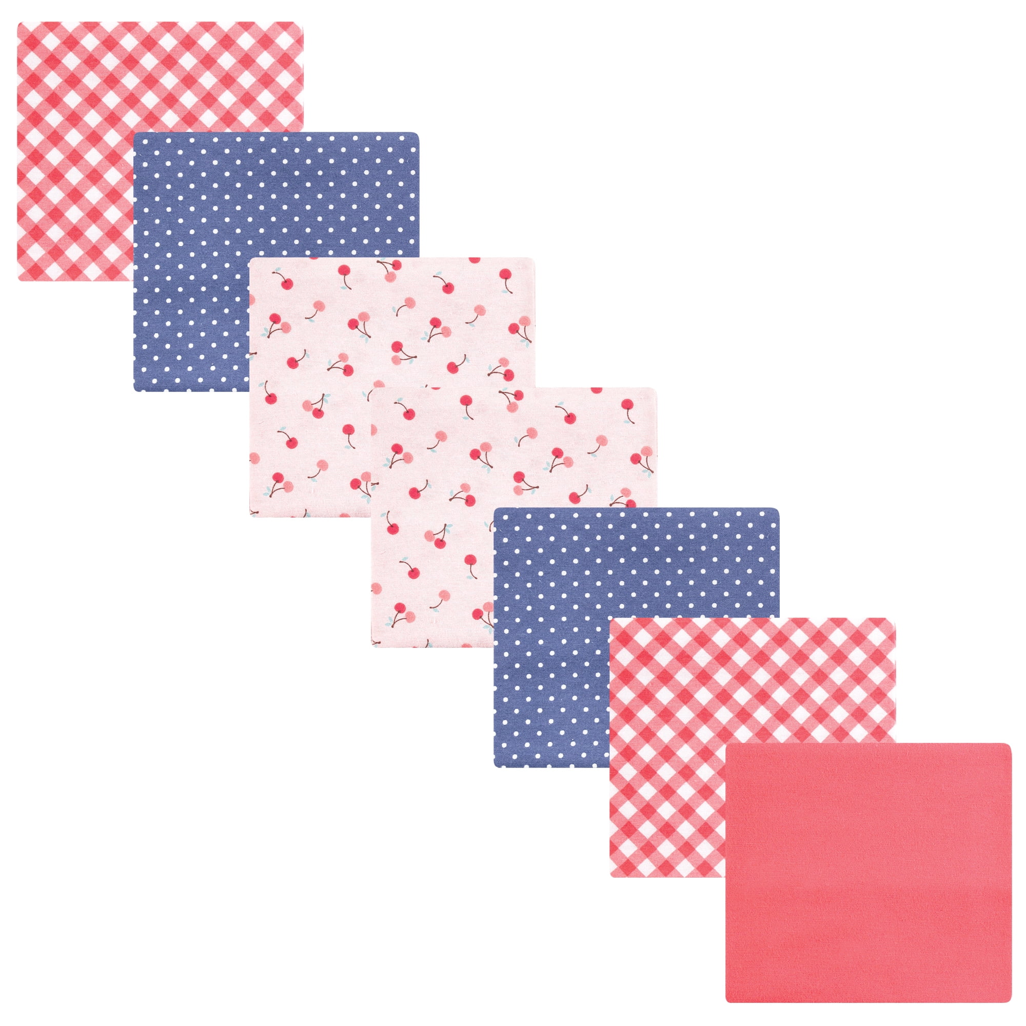 Luvable Friends Hudson Baby Flannel Receiving Blankets 7pk, Sweet Cherries