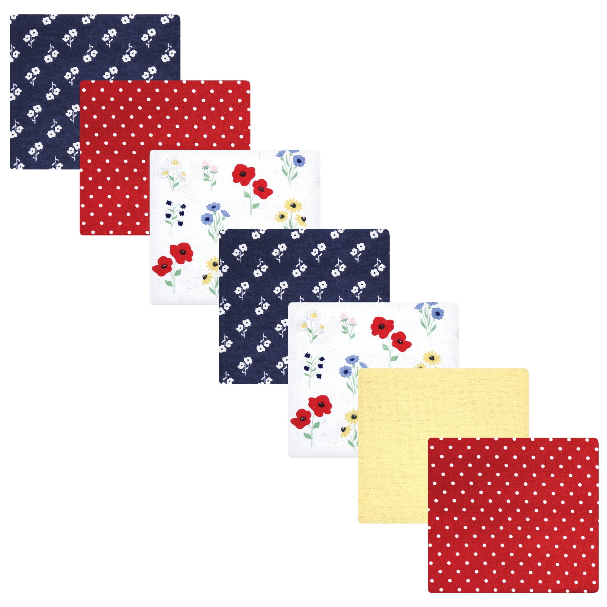 Luvable Friends Hudson Baby Flannel Receiving Blankets 7pk, Wild Floral
