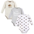 thumbnail image 1 of Luvable Friends Hudson Baby Long-Sleeve Bodysuits 3pk, Forest Hedgehog, 12-18M, 1 of 1