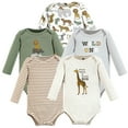 thumbnail image 1 of Luvable Friends Hudson Baby Long-Sleeve Bodysuits 5pk, Wilderness Grove, 18-24M, 1 of 1