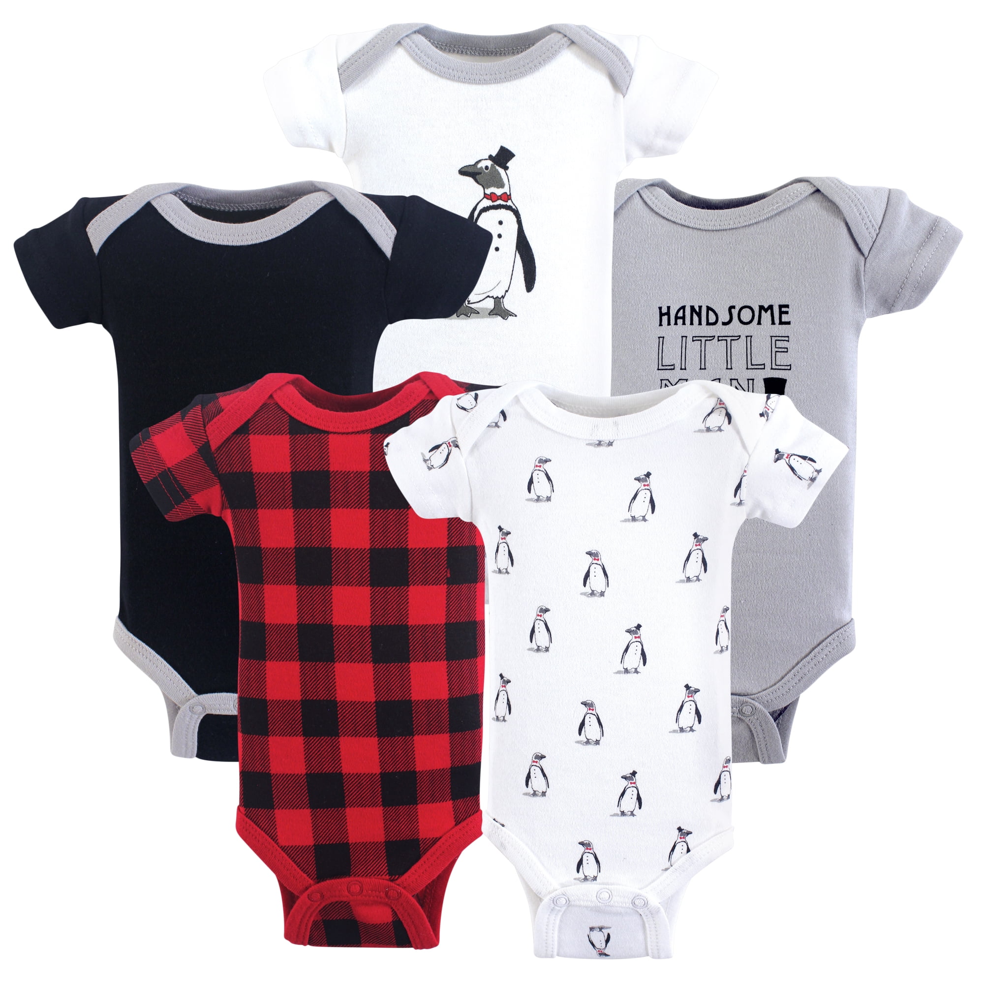 Luvable Friends Hudson Baby Preemie Bodysuit 5pk, Arctic Friends