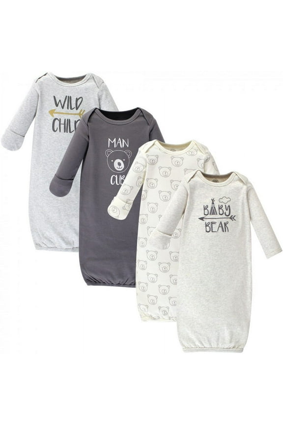 Infant Boy Cotton Gowns, Bear, Preemie-Newborn