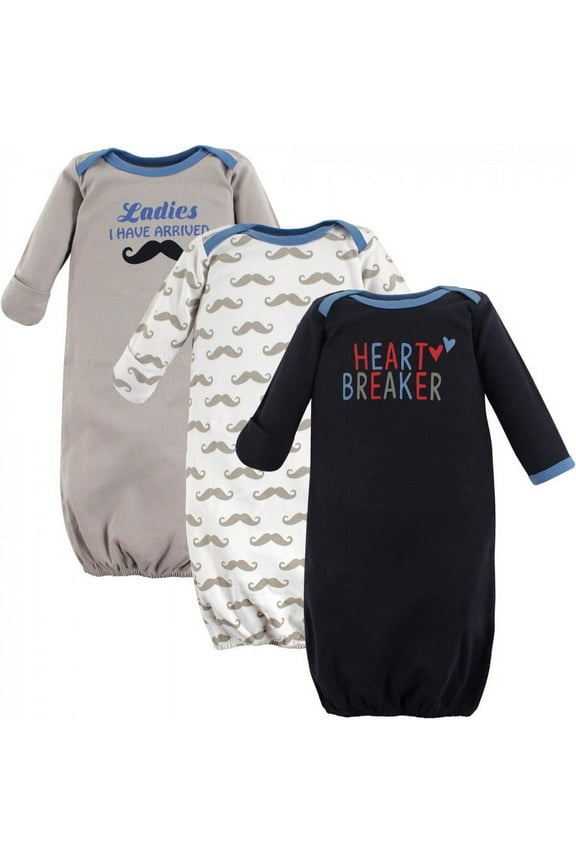 Infant Boy Cotton Gowns, Heartbreaker, Preemie/Newborn