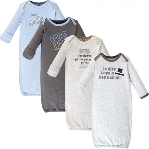 Luvable Friends Infant Boy Cotton Gowns, Ladies, Preemie-Newborn