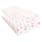 Luvable Friends Infant Girl Fitted Changing Pad Cover, Girl Basic Elephant, One Size