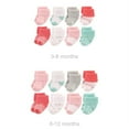thumbnail image 1 of Luvable Friends Infant Girl Grow with Me Cotton Terry Socks, Coral Dot, 0-6 and 6-12 Months, 1 of 1