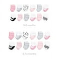 thumbnail image 1 of Luvable Friends Infant Girl Grow with Me Cotton Terry Socks, Pink Black Ballet, 0-6 and 6-12 Months, 1 of 1