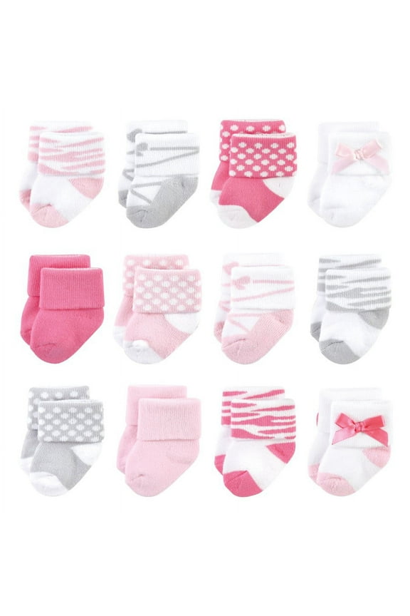 Infant Girl Newborn and Baby Terry Socks, Ballet, 6-12 Months