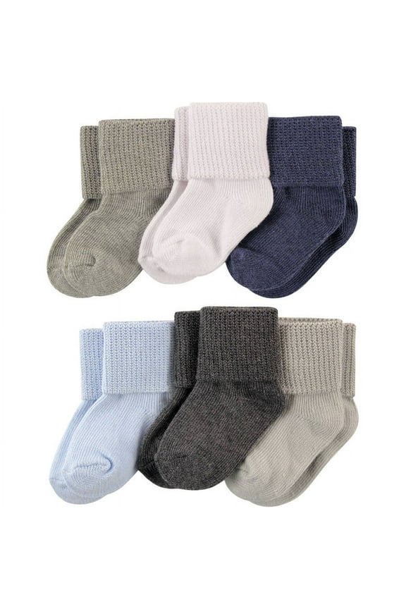 Men's Mid-Calf Cotton Fuzzy Socks, (6-Pack)