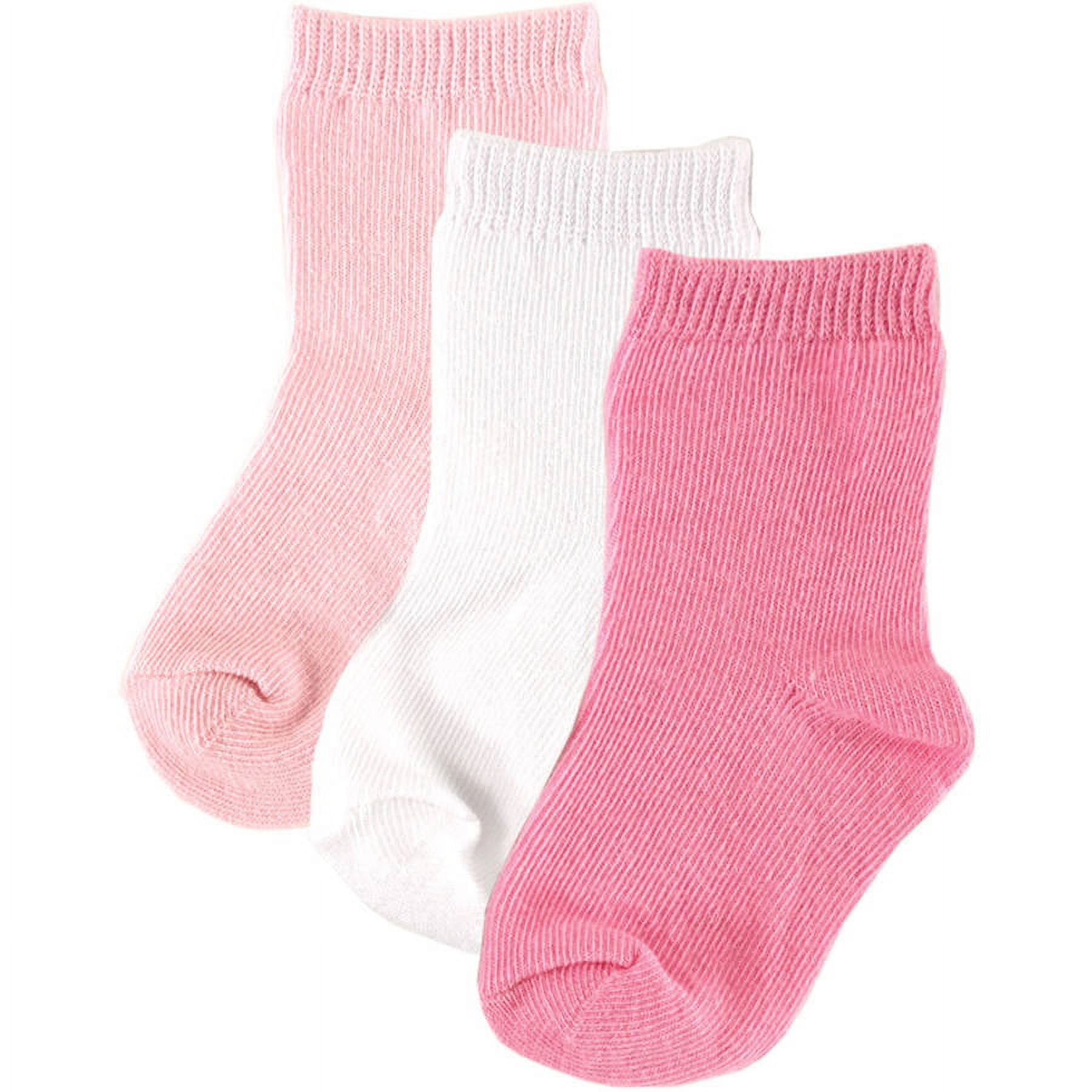 Luvable Friends Newborn Baby Girls Fashion Socks 3-Pack - Walmart.com