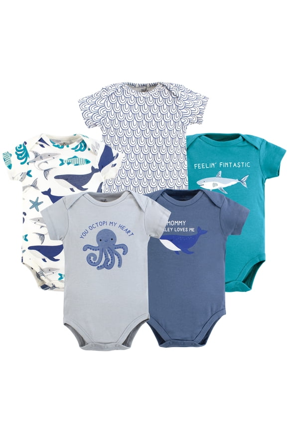 Touched by Nature Bodysuits 5pk, Ocean Depths, Preemie