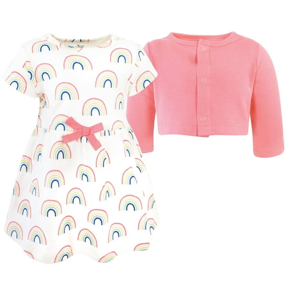 Luvable Friends Touched by Nature Dress and Blouse 2pc, Radiant Sky, 0-3M