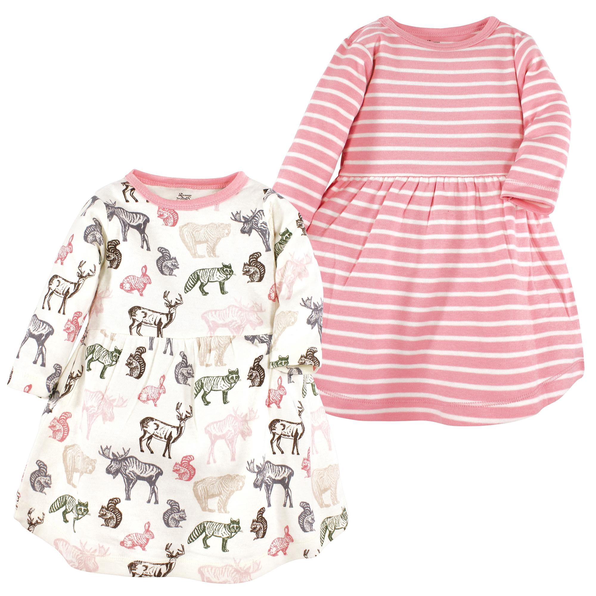 Luvable Friends Touched by Nature Dresses 2pk, Forest Bloom, 18-24M