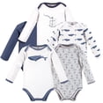 thumbnail image 1 of Luvable Friends Touched by Nature Long-Sleeve Bodysuits 5pk, Ocean Blue, 6-9M, 1 of 1