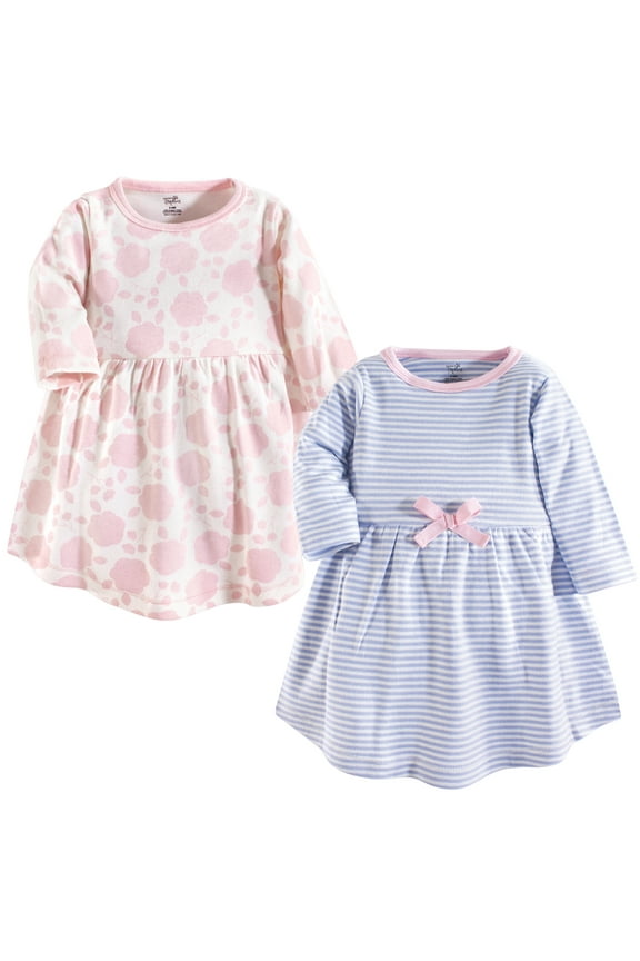 Touched by Nature Long-Sleeve Dresses 2pk, Blossom Silhouette, 0-3M