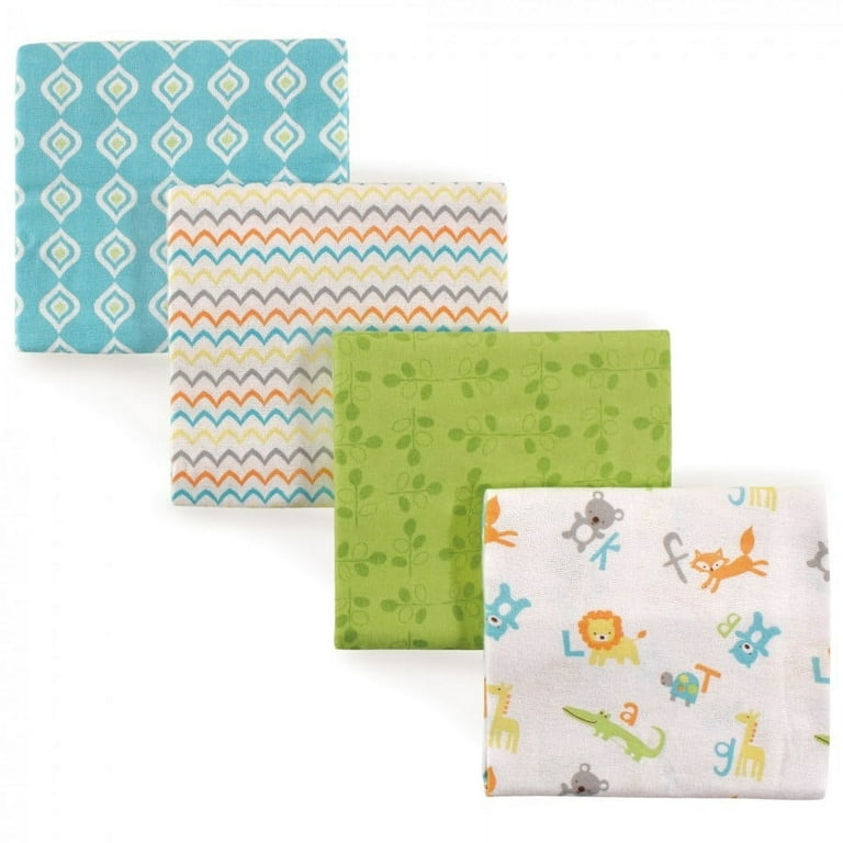 Luvable Friends Unisex Baby Cotton Flannel Receiving Blankets, Abc