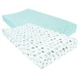 thumbnail image 1 of Luvable Friends Unisex Baby Fitted Changing Pad Cover, Boy Basic Elephant, One Size, 1 of 4