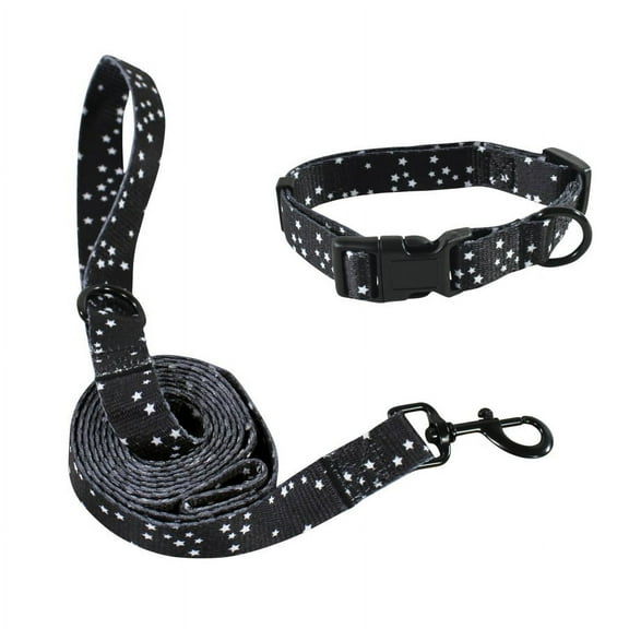 Luvable Friends Unisex Pet Collar and Leash Set, Constellation, Large
