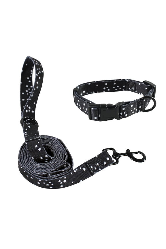 Unisex Pet Collar and Leash Set, Constellation, Small
