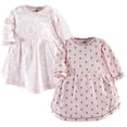 thumbnail image 1 of Luvable Friends Yoga Sprout Long-Sleeve Dresses 2pk, Blossom Lace, 3-6M, 1 of 1