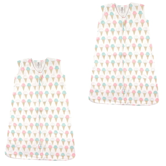 Luvable friends Baby Boy and Girl Jersey Cotton Sleeping Bag 2 Pack, Ice Cream, 6-12 Months