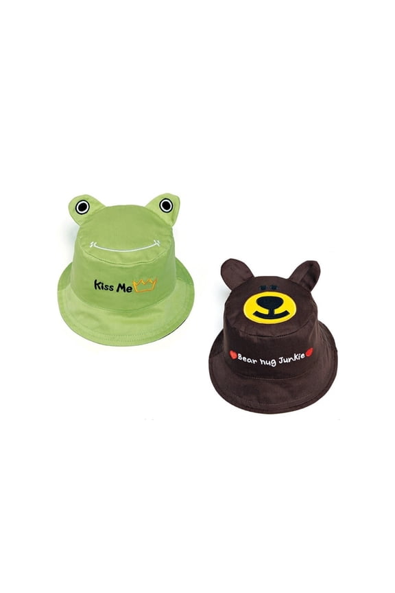 Luvali Convertibles Frog-Bear Reversible Kids Hat Small (6 Mo - 2 Years)