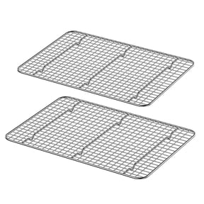 Luvan 2 Packs 12"x17" Stainless Steel Cooling Racks for Baking, Grid Wire Rack for Cooking Roasting Cookie,Rectangular