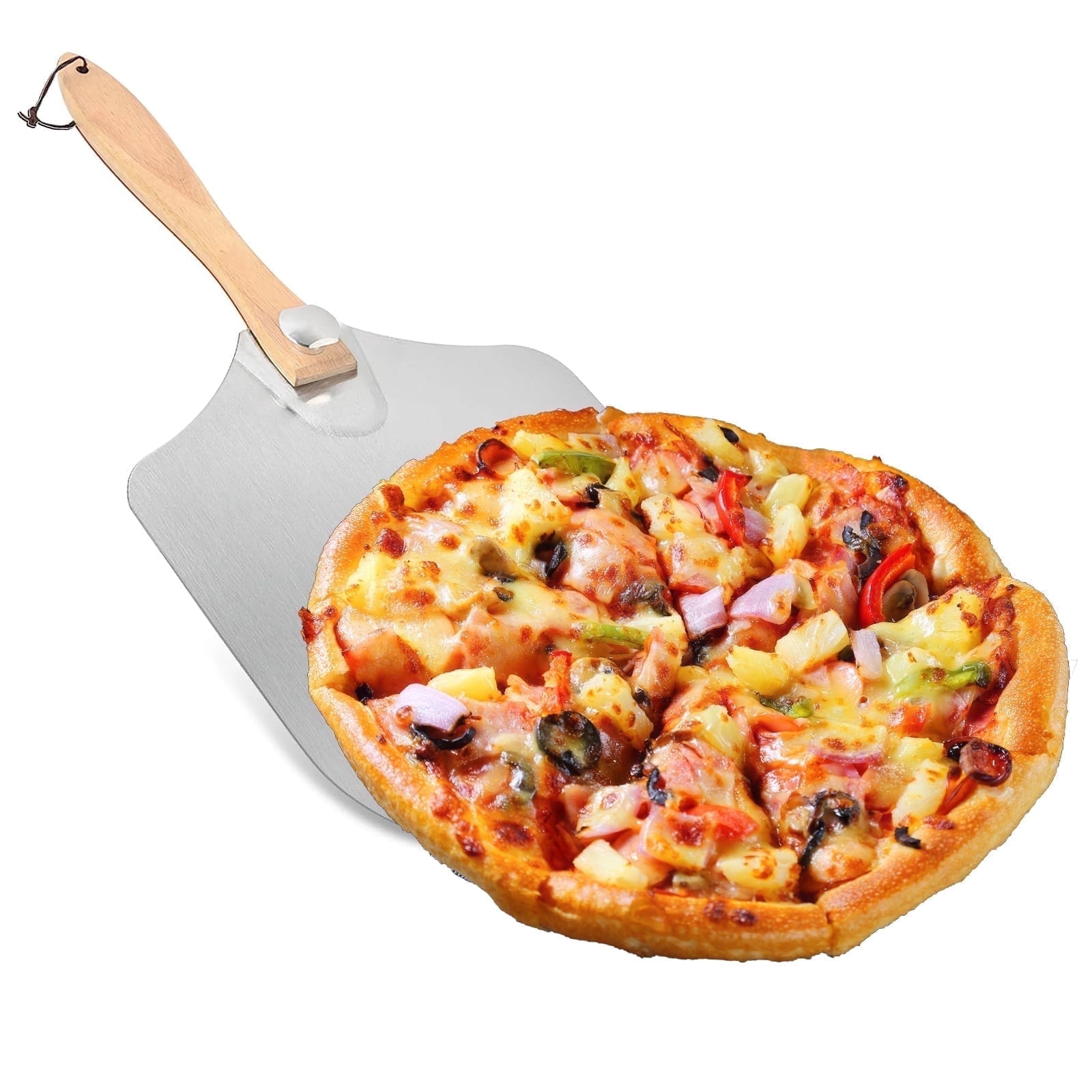 Luvan Luvan Foldable Aluminum Pizza Peel 12 x 25 inch with Wood Handle for ...
