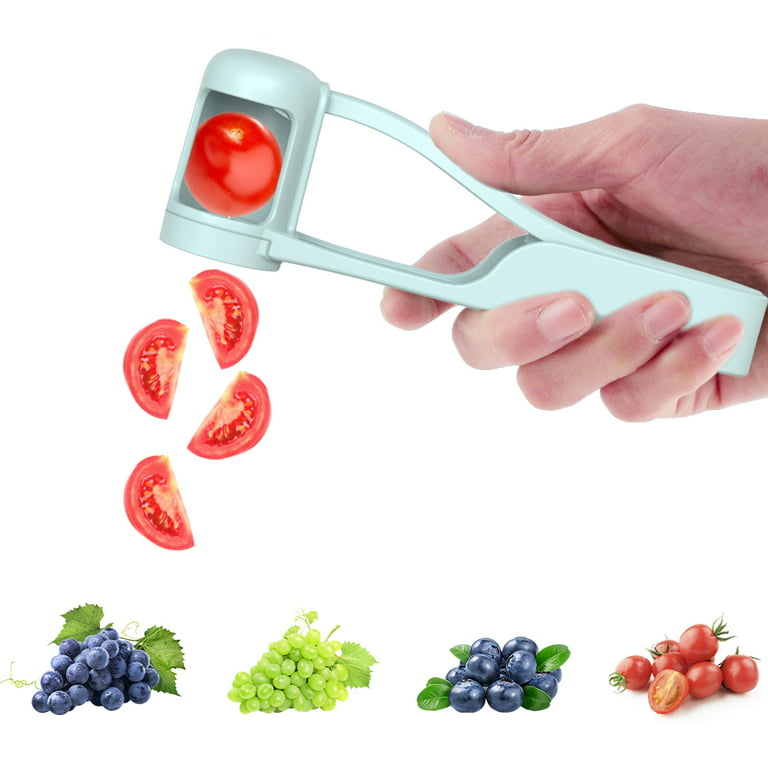  HERLLY Grape Slicer,Daily Fruit and Veggie Divider,Fruit  Cutters with Stainless Steel Blades,Grape Cutter for Baby Supplement  (Green): Home & Kitchen