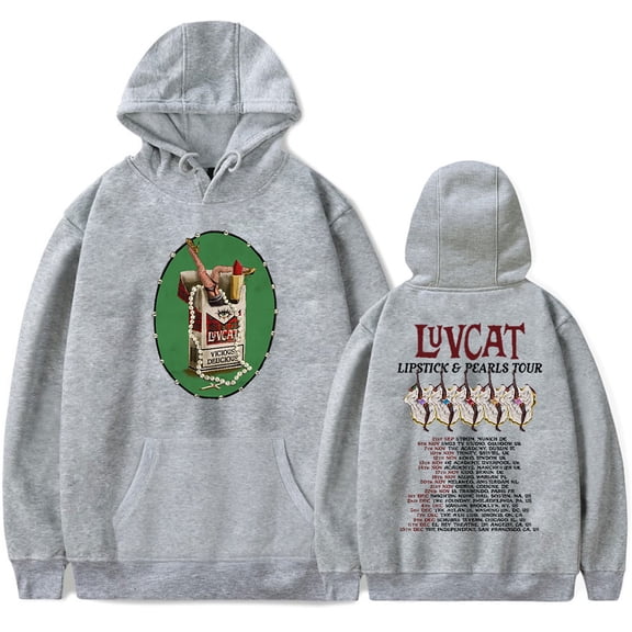 Luvcat Lipstick And Pearls Tour Merch Hoodie Casual Sweatshirt Long Sleeve Pullover