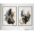 thumbnail image 1 of Luvia Abstract Black Gold Set Of 2 Abstract, Brush Stroke Art, , Modern Wall Decor Set 2 Prints 20x30 UNFRAMED, 1 of 3