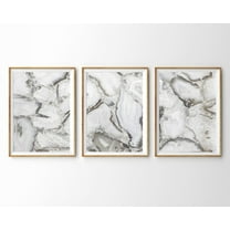 Luvia Agate Abstract 3 Piece Prints Marble Grey Taupe Art Bedroom Decor Office Art Set Of 3 Prints, Modern Wall Decor Set 3 Prints 8x12 UNFRAMED