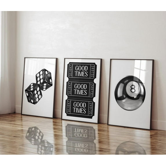Luvia Black And White Art Prints Room Decor Trendy Gallery Wall Set Art Prints Wall Set Of 3 Apartment Decor Dorm, Modern Wall Decor Set 3 Prints 12x18 UNFRAMED