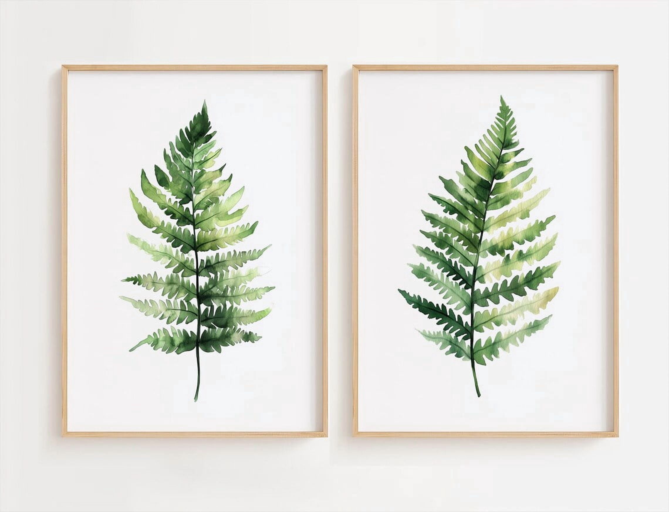 Fresh Look at Luvia Botanical Fern Leaf Art Set Greenery Modern Plant Prints