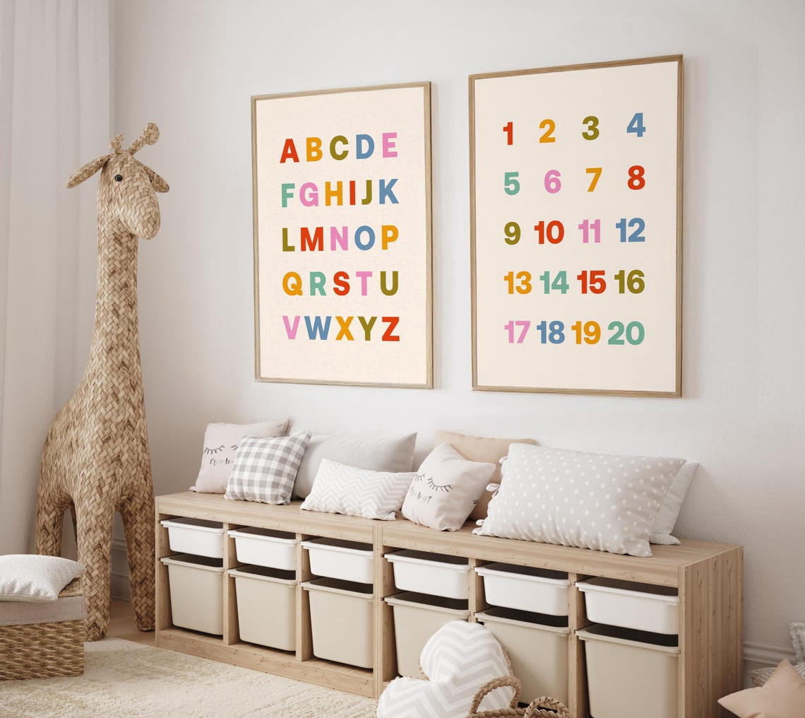 Luvia Educational Alphabet & Numbers Set - For Classrooms, Nurseries ...
