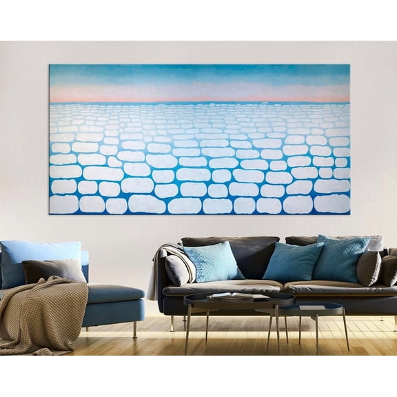 Luvia Georgia O'Keeffe Clouds Canvas Print Sky Above Clouds Print Modern Home Decor Abstract Clouds Living Room Surrealismâ&nbsp;Art Canvas Canvas, 12x18 UNFRAMED