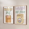 thumbnail image 1 of Luvia Loads Of Fun Poster Laundry Prints Laundry Room Decor Cute Quote Laundromat Poster Retro Laundry Room Art Set Of 2, Modern Wall Decor Set 2 Prints 12x18 UNFRAMED, 1 of 3