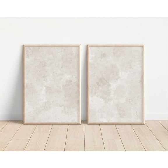 Luvia Minimalist Abstract Set Of 2 Prints / Beige Print, Beige, Neutral Prints, Neutral, Japandi, Modern Wall Decor Set 2 Prints 16x24 UNFRAMED