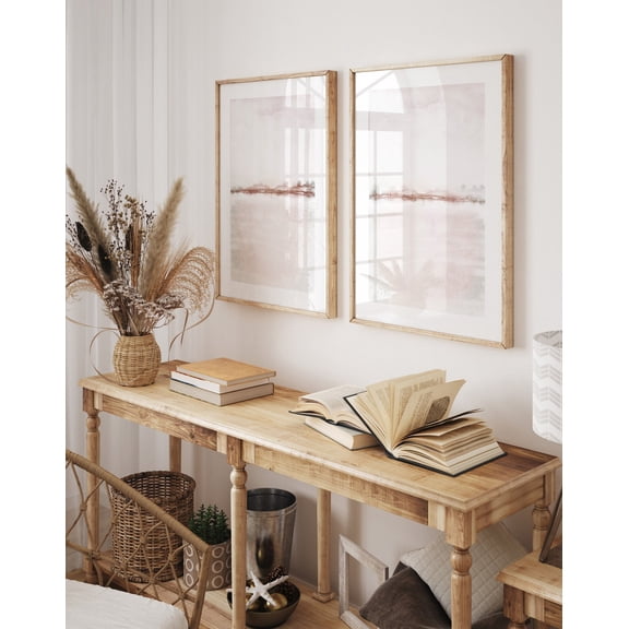 Luvia Minimalist, Portrait,, Neutral Set Of 2 Landscape, Abstract Poster, Warm Tone, Modern Wall Decor Set 2 Prints 12x18 UNFRAMED