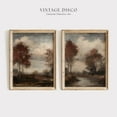thumbnail image 1 of Luvia Moody Autumn Landscape Set Of 2 - Rustic Dark Fall Farmhouse, Muted Tone Countryside Fall Print, Cottagecore Decor, Modern Wall Decor Set 2 Prints 20x30 UNFRAMED, 1 of 3