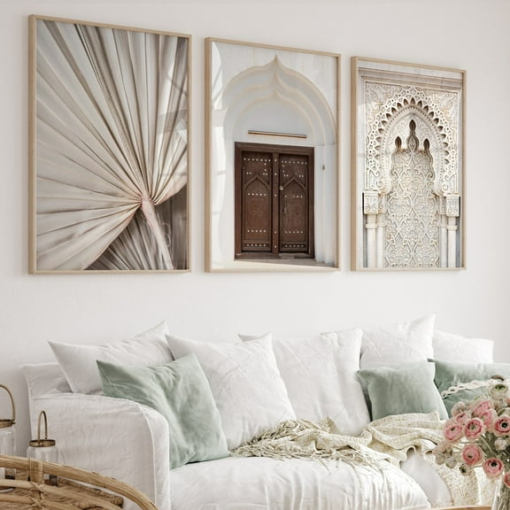Luvia Moroccan Bohemian, Marrakech Prints Set Of 3, Moroccan Door Poster, Modern Wall Decor Set 3 Prints 16x24 UNFRAMED