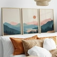 thumbnail image 1 of Luvia Mountain Landscape With Sun And Trees Scenic,Llustration Wall Art, Boho Landscape Art, Set Of 3 Boho, Or Poster Print, Modern Wall Decor Set 3 Prints 8x12 UNFRAMED, 1 of 3